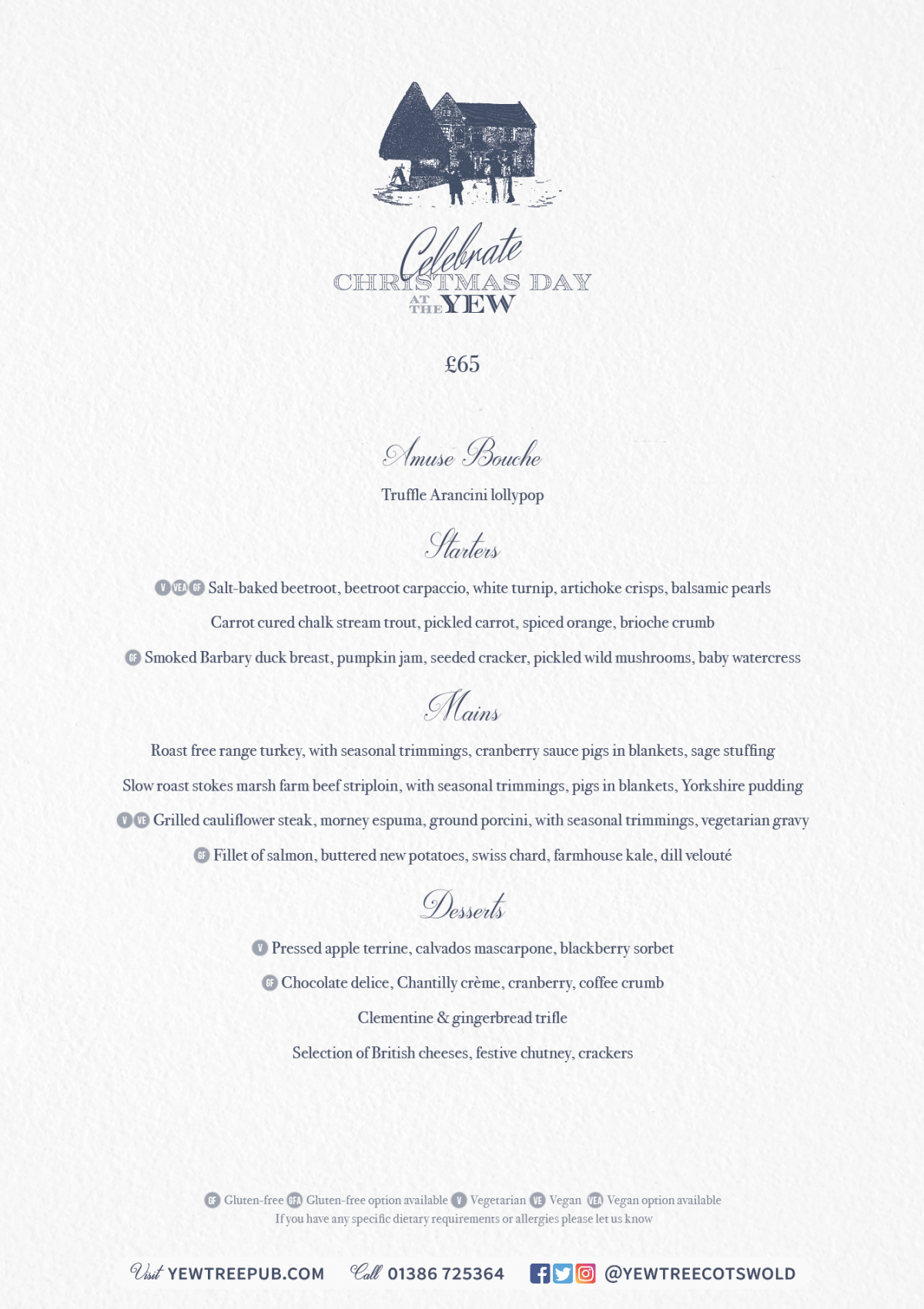 Christmas Day The Yew Tree Pub, Conderton